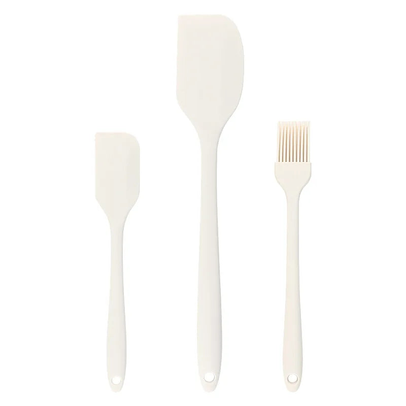 3 piece kitchen baking set all in one silicone spatula oil brush baking butter spatula single cake scraper baking tool