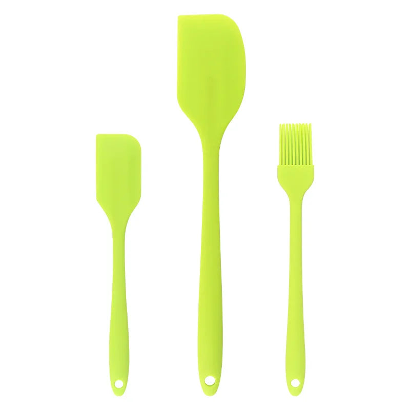 3 piece kitchen baking set all in one silicone spatula oil brush baking butter spatula single cake scraper baking tool