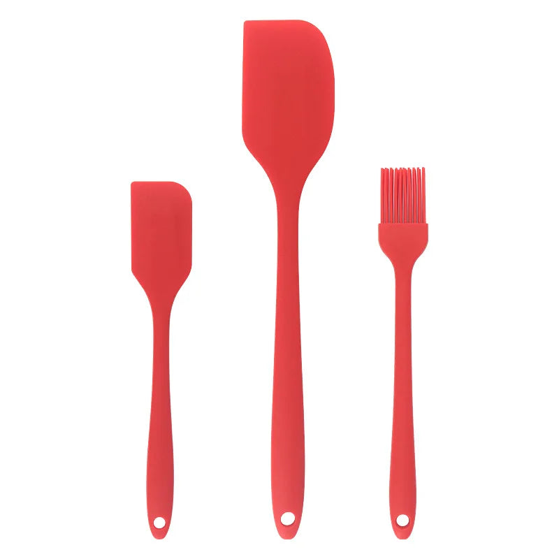 3 piece kitchen baking set all in one silicone spatula oil brush baking butter spatula single cake scraper baking tool