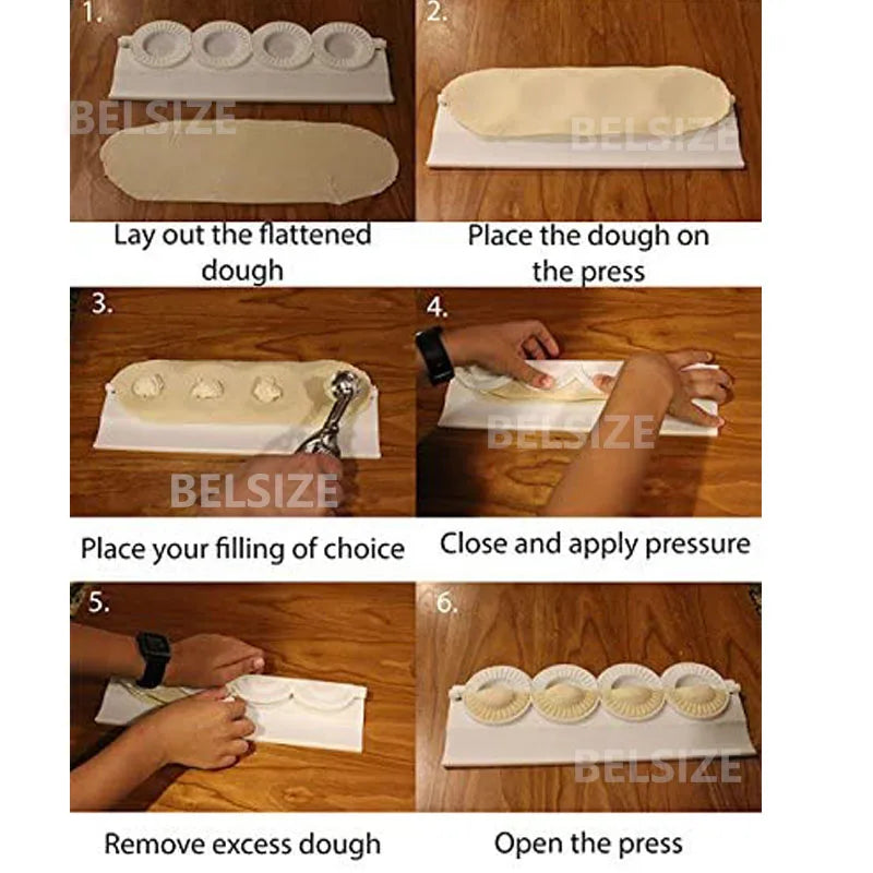 Dumpings Maker Mold Dough Press, Samosa Maker Molds Pierogies Making Kitchen Tools Dough Raviol Machine Dumpling Mold