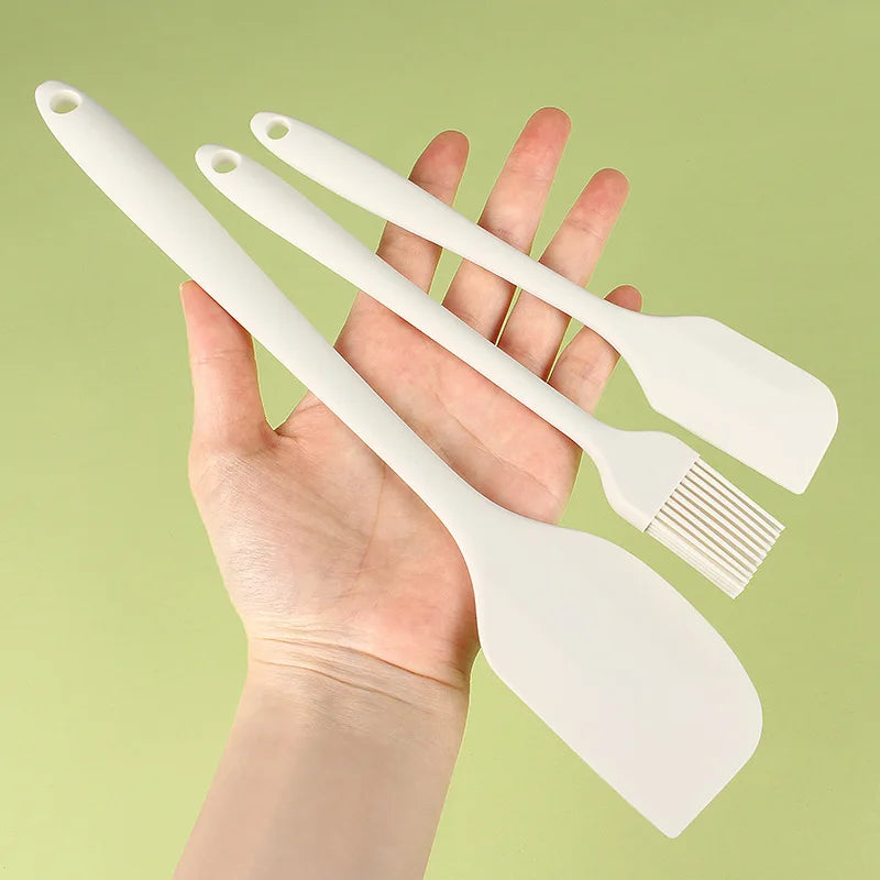 3 piece kitchen baking set all in one silicone spatula oil brush baking butter spatula single cake scraper baking tool