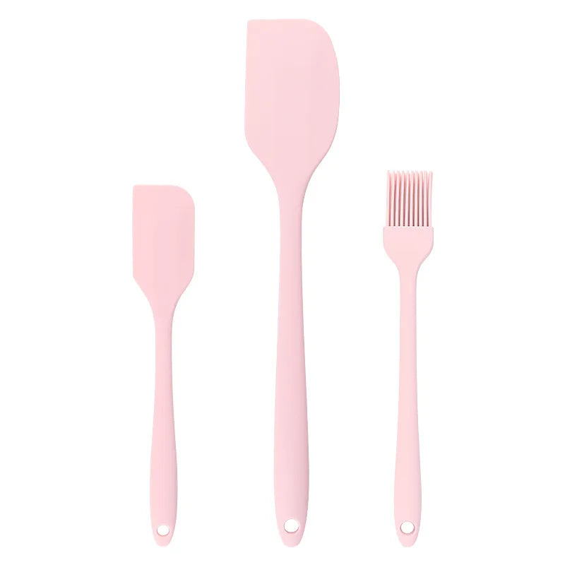 3 piece kitchen baking set all in one silicone spatula oil brush baking butter spatula single cake scraper baking tool